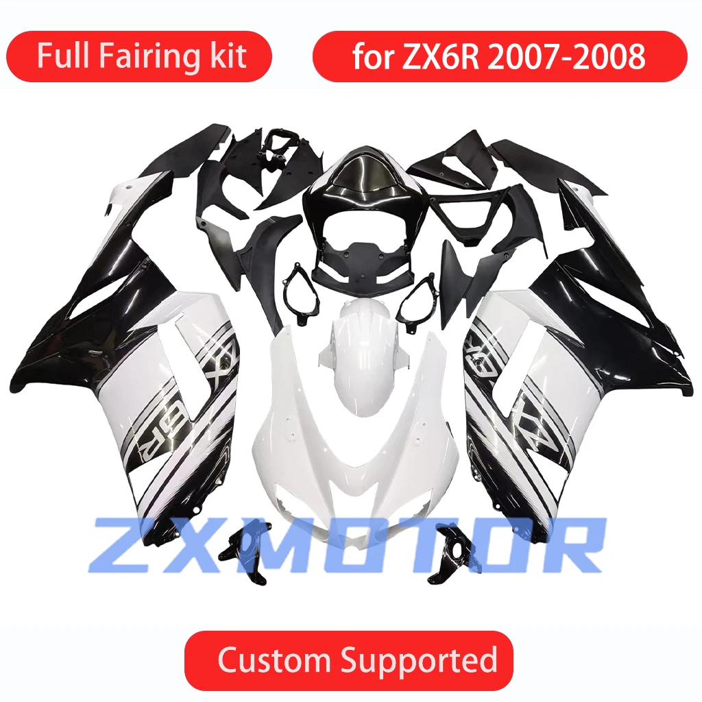 

For KAWASAKI 636 ZX6R 2007 2008 ABS Fairing Kit ZX 6R 07 08 Plastic Part Set Motorcycle Bodywork Fairings