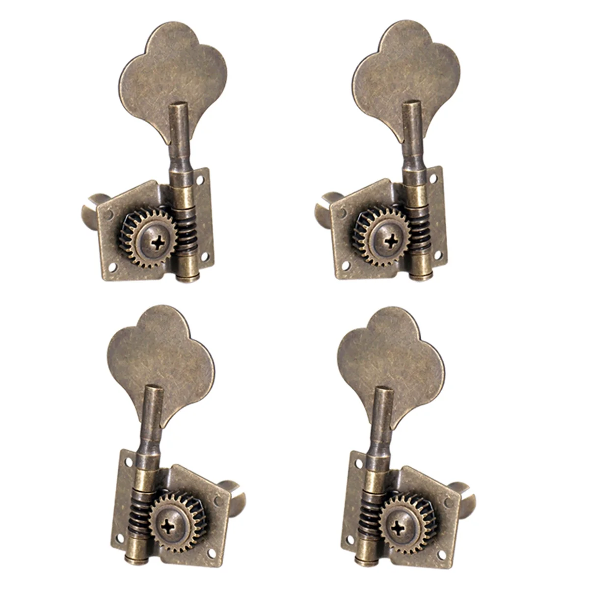 Guitar Vintage Open B  Guitar Tuning Key Pegs Machine Heads Tuners 2L2R for 4 Strings B  Bronze