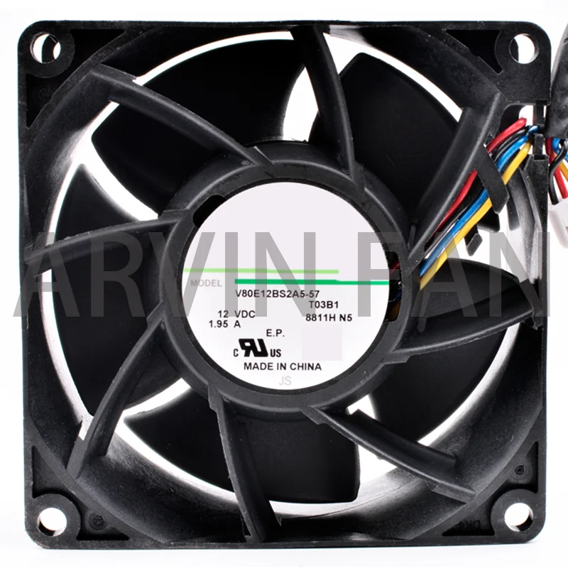 Brand New Original V80E12BS2A5-57 8cm 8038 80x80x38mm DC12V 1.95A Refrigerator Server Cooling Fan