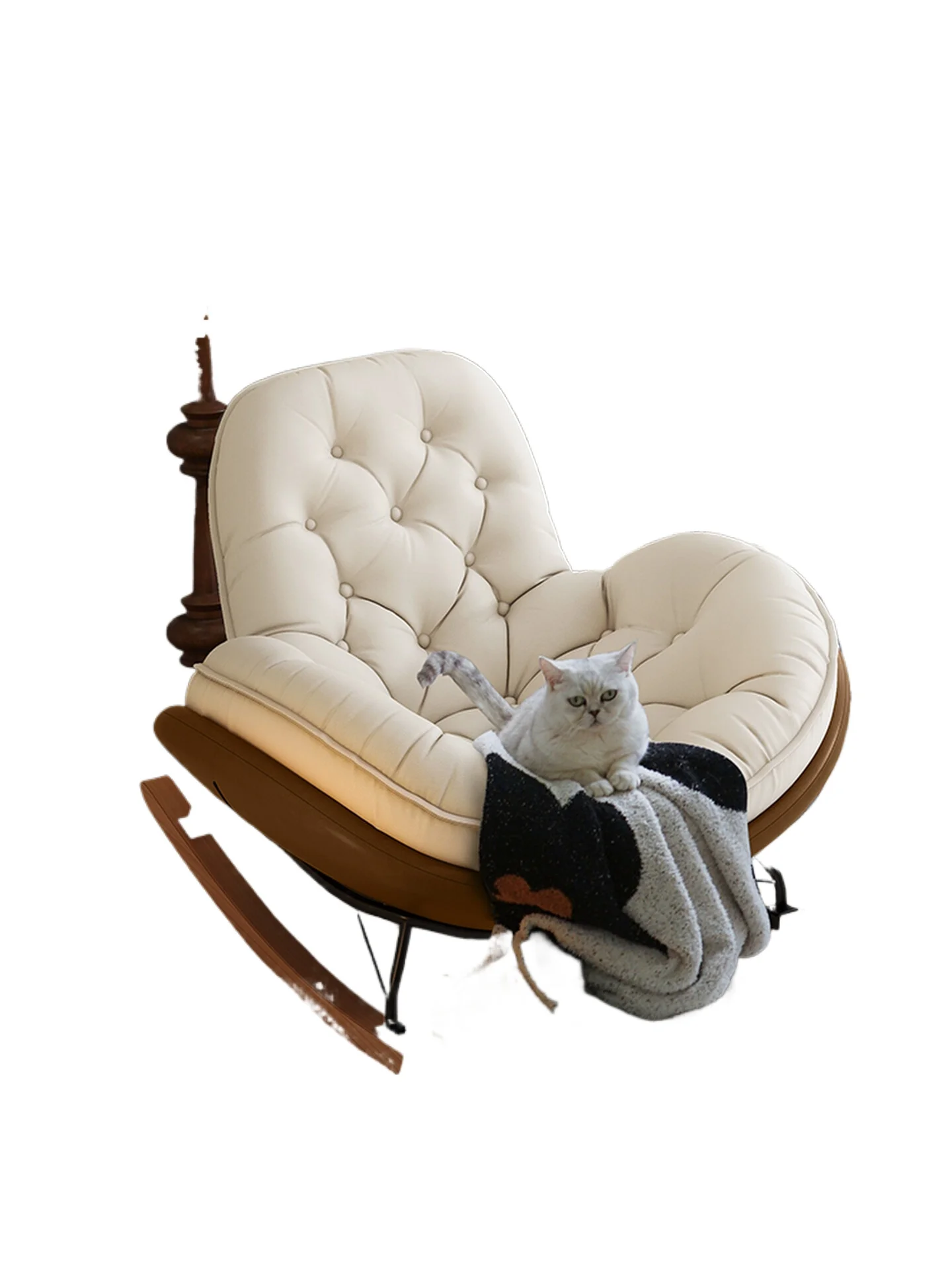 Rocking Chair Recliner Adult Home Balcony Leisure Chair Living Room Light Luxury Single Designer Lazy Sofa Sleepable