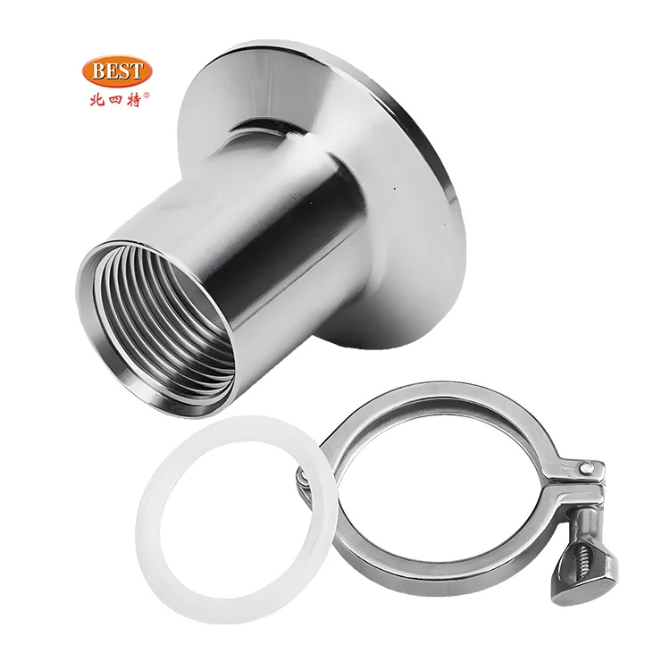 SS304 SS316L Food Grade Stainless Steel Bolts Clamps External Wire Clamp with External Thread Chuck Buckle