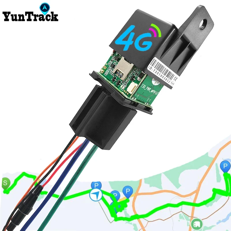 2G 4G CJ730 Plus 9-95V Relay GPS Tracker Car Motorcycle ACC Status Tow Away Power Off SMS Alarm Shock Move Call Cut Oil Locator