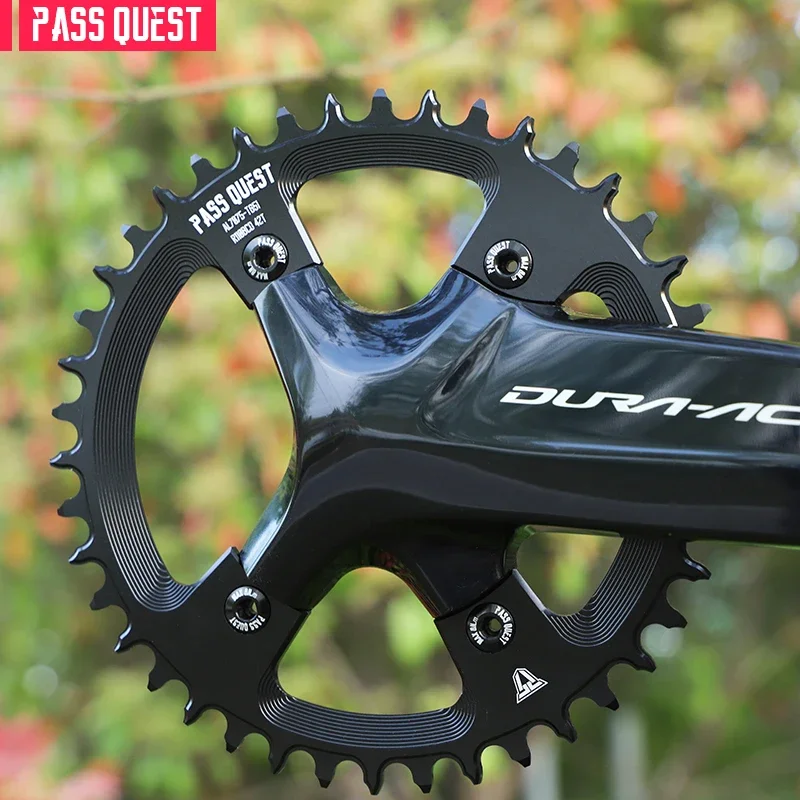 PASS QUEST 110BCD narrow wide chainring tooth plate for R8000 R7000 R9100 road bike folding bicycle 36T-58T 9-12speed round oval