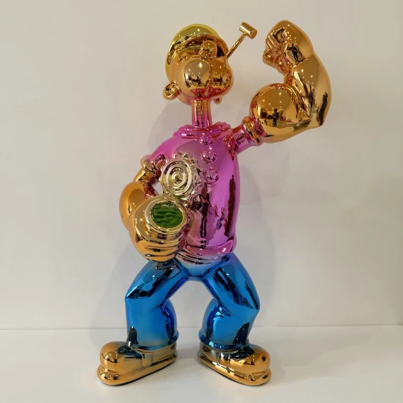 for Resin Electroplated Cartoon Character Model Ornament Soft Decoration Creative Photography Commercial Display Sculpture