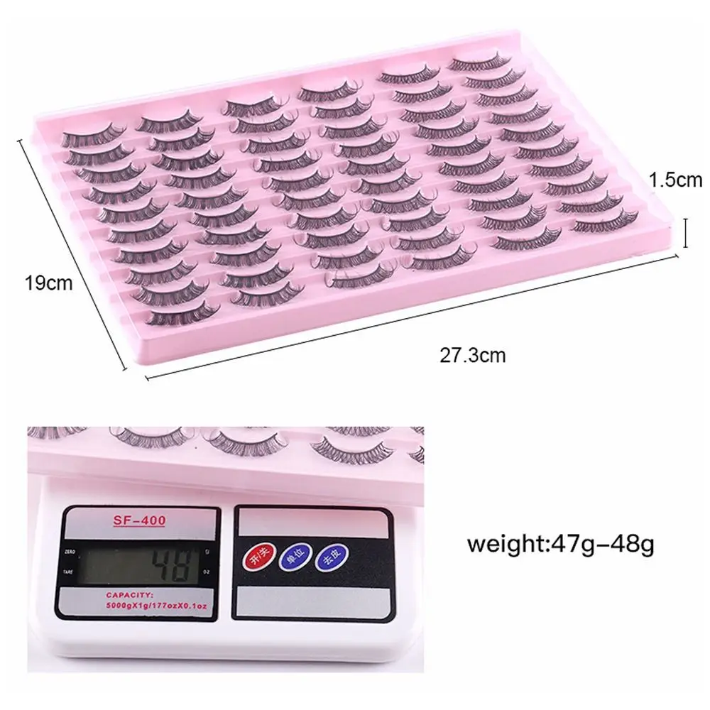 Fatti a mano Wispy Svasato Incrociato Soffici Multistrato Ciglia Lucide Capelli di visone finto Estensione delle ciglia Ciglia finte russe