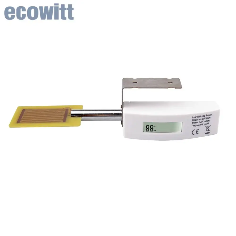 Ecowitt WN35 Leaf Surface Moisture on Foliage Sensor with LCD Display, Leaf Wetness Sensor, Up to 8-channel Supported