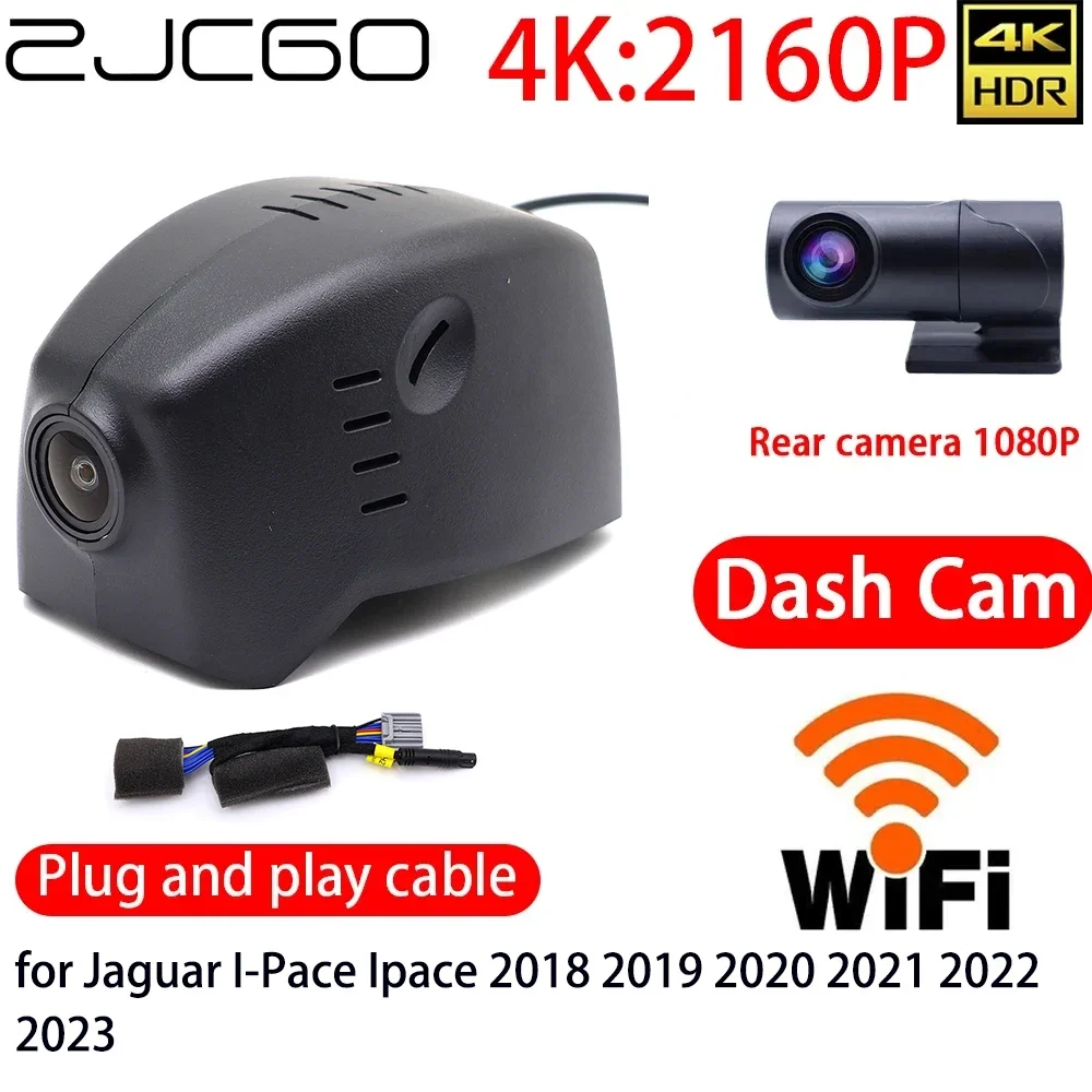 ZJCGO 4K Car DVR Dash Cam Wifi Front Rear Camera 24h Monitor for Land Rover Defender L663 2019 2020 2021 2022 2023