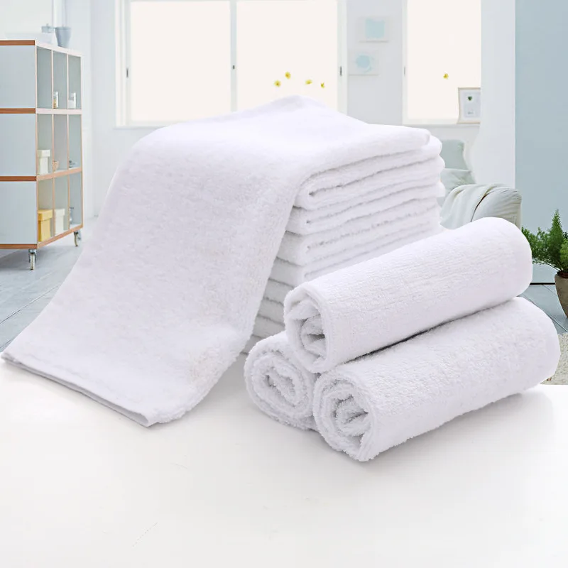 White square towel kindergarten small square towel cotton star hotel restaurant KTV cotton square towel white towel