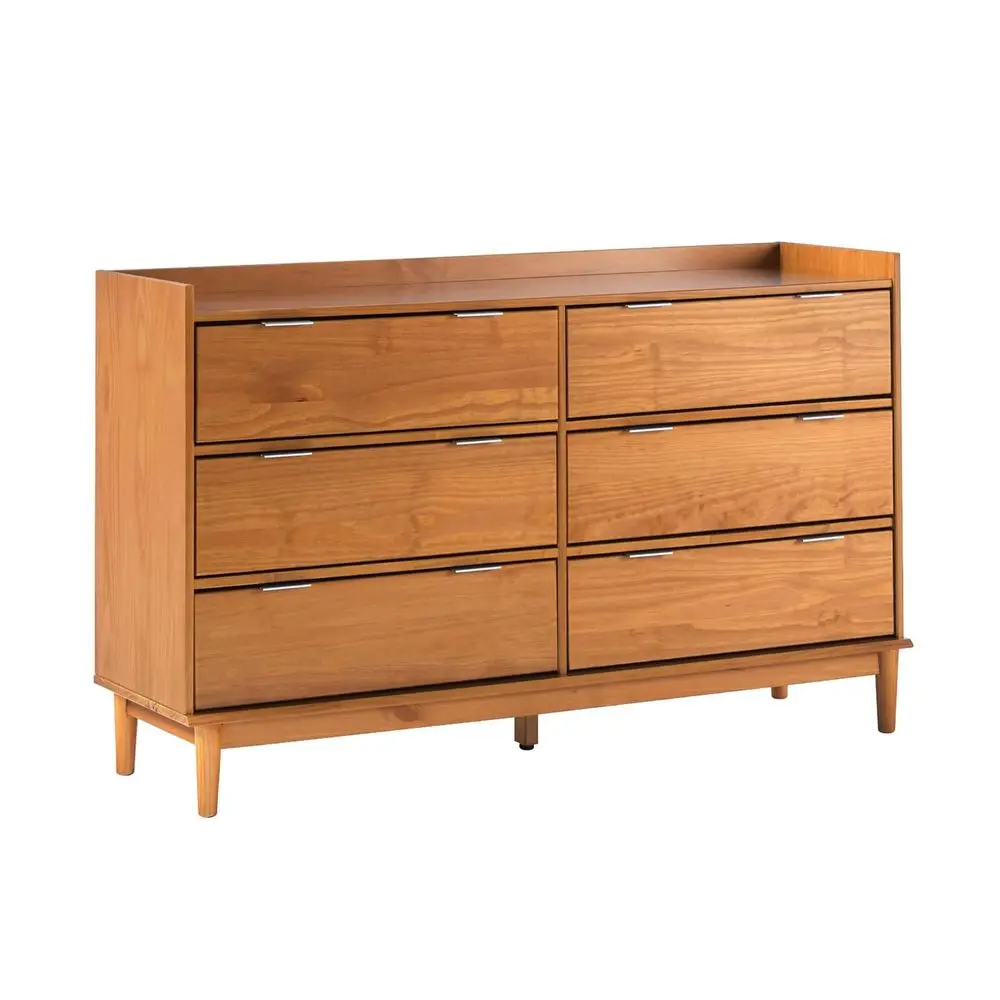 

Polay ern Solid Wood 6-Der Drer with Gallery-Top 55 Inch Cael