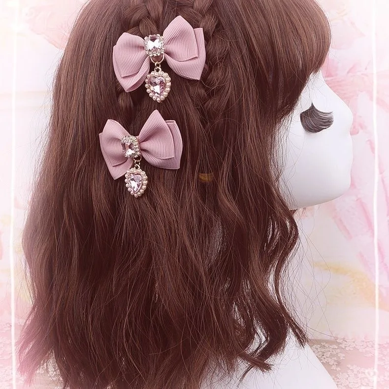 Bogen haarspeldjes populaire haarvangsten lolita koreaanse accessoires voor haar y2k strikken voor meisjes roze Lolita cosplay Populaire Clips