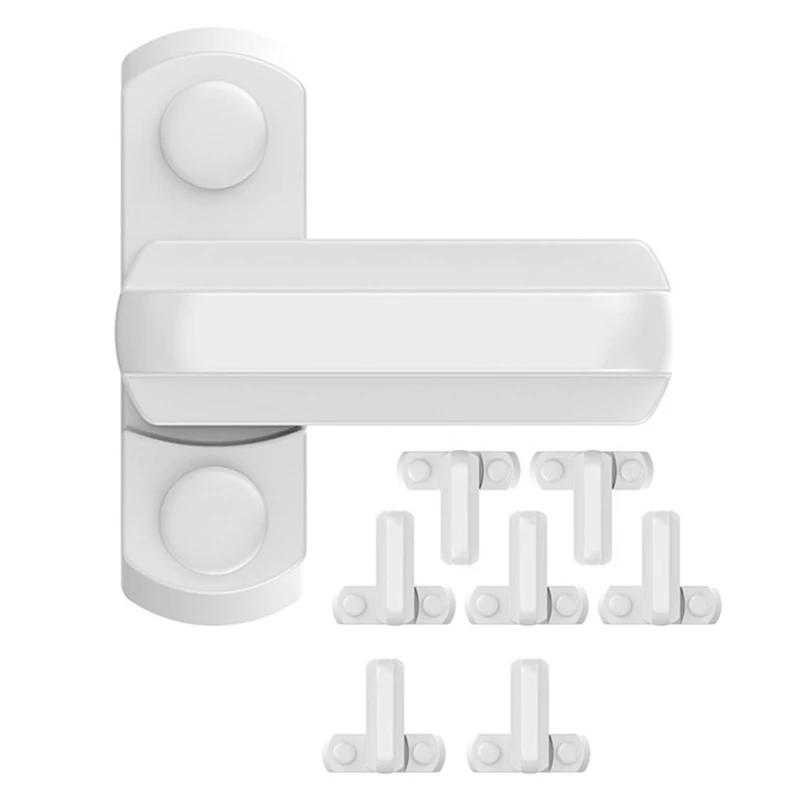 8Pcs Sash Blocker Jammer Door Window Restrictor Lock With Screws Security Window Door Sash Lock Latch Child Protect