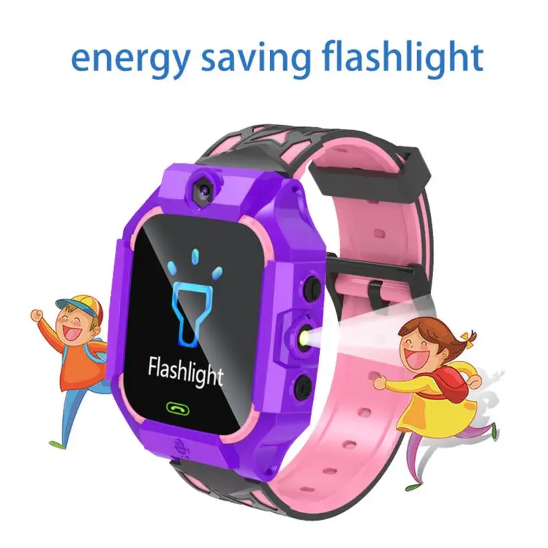 Kids Smart Watch Sim Card LBS Tracker SOS Camera Children Mobile Phone Voice Chat Math Game Flashlight Kids Smart Watch