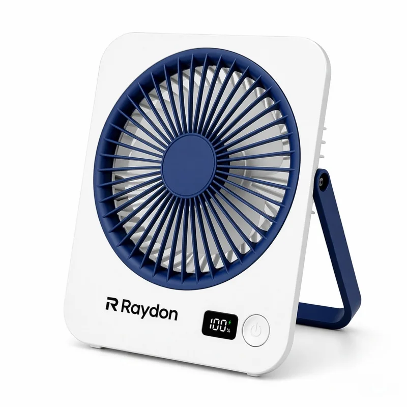 

Portable USB Rechargeable mini Fan, 500mAh Battery Powered Mini Fan, 5 Speeds Ultra Quiet 180° Foldable Fan with Digital Power Personal Cooling Fan for Home Office Bedroom Outdoor Camping Travel