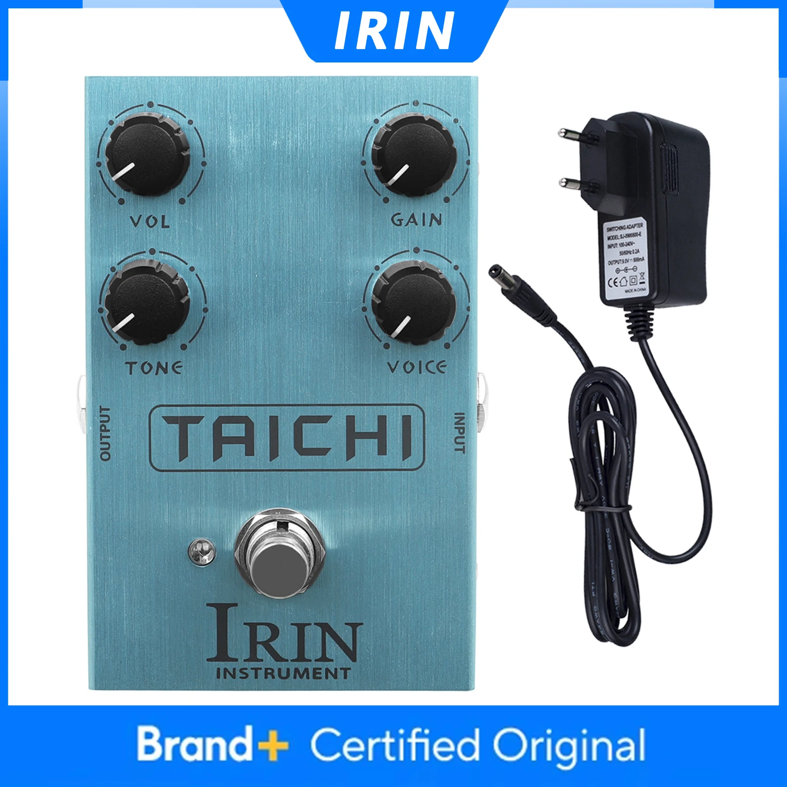 

IRIN педаль эффектов для электрогитары TAICHI с низким коэффициентом усиления Overdrive OD классический усилитель звук VOICE ручка управления эквалайзером детали частотного диапазона