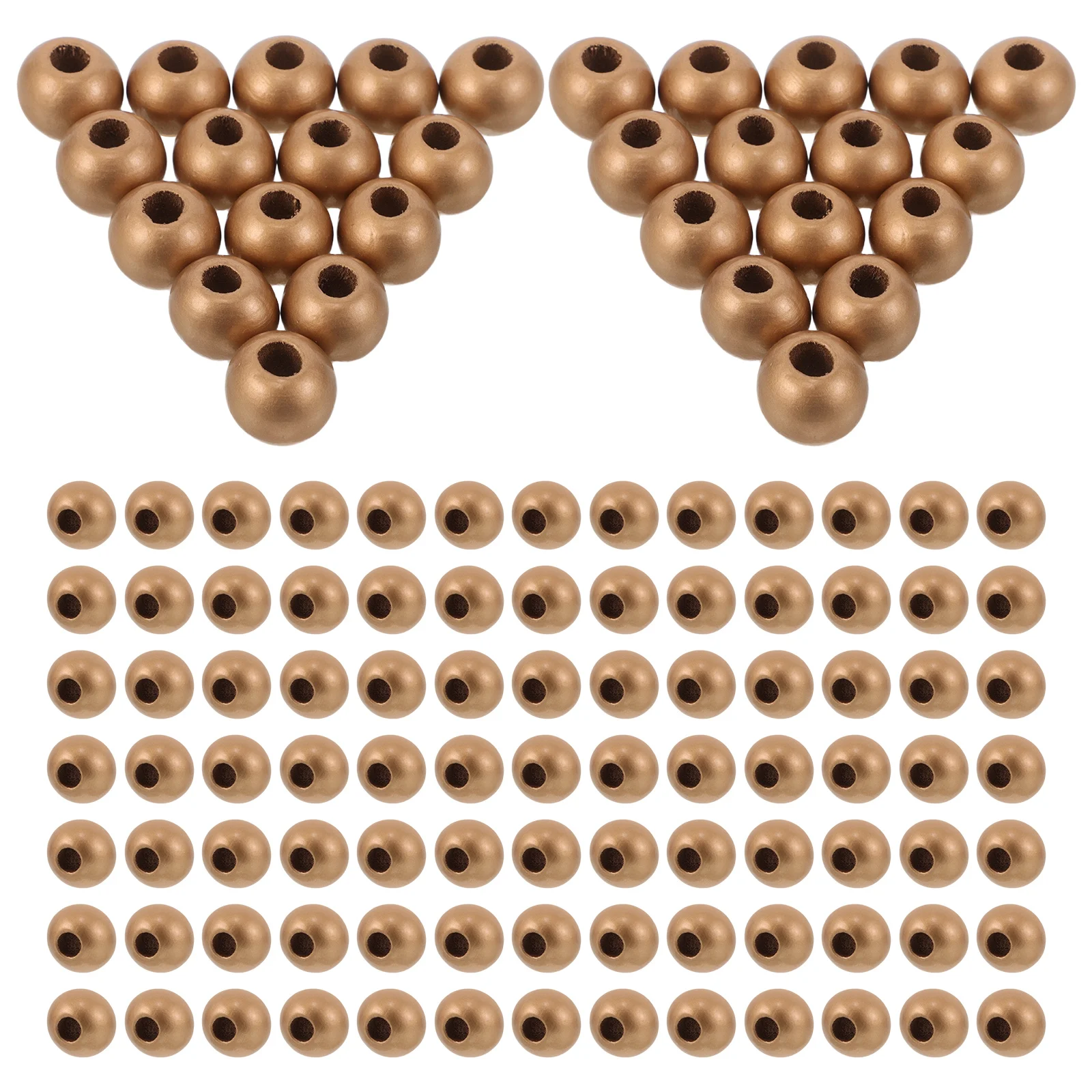 

150pcs Wood Beads Natural Dyed Round Shape Large Hole 20Mm For Diy Jewelry Making Bracelets Keychains Crafts Decor Beads Wooden