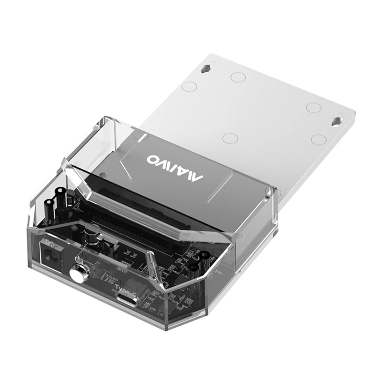 

B74A USB3.2 10Gbps U.2 NVMe SSD Enclosure for 2.5Inch U.2 External Hard Drive Case Type C to U.2(SFF-8639) PCIe Adapter US Plug