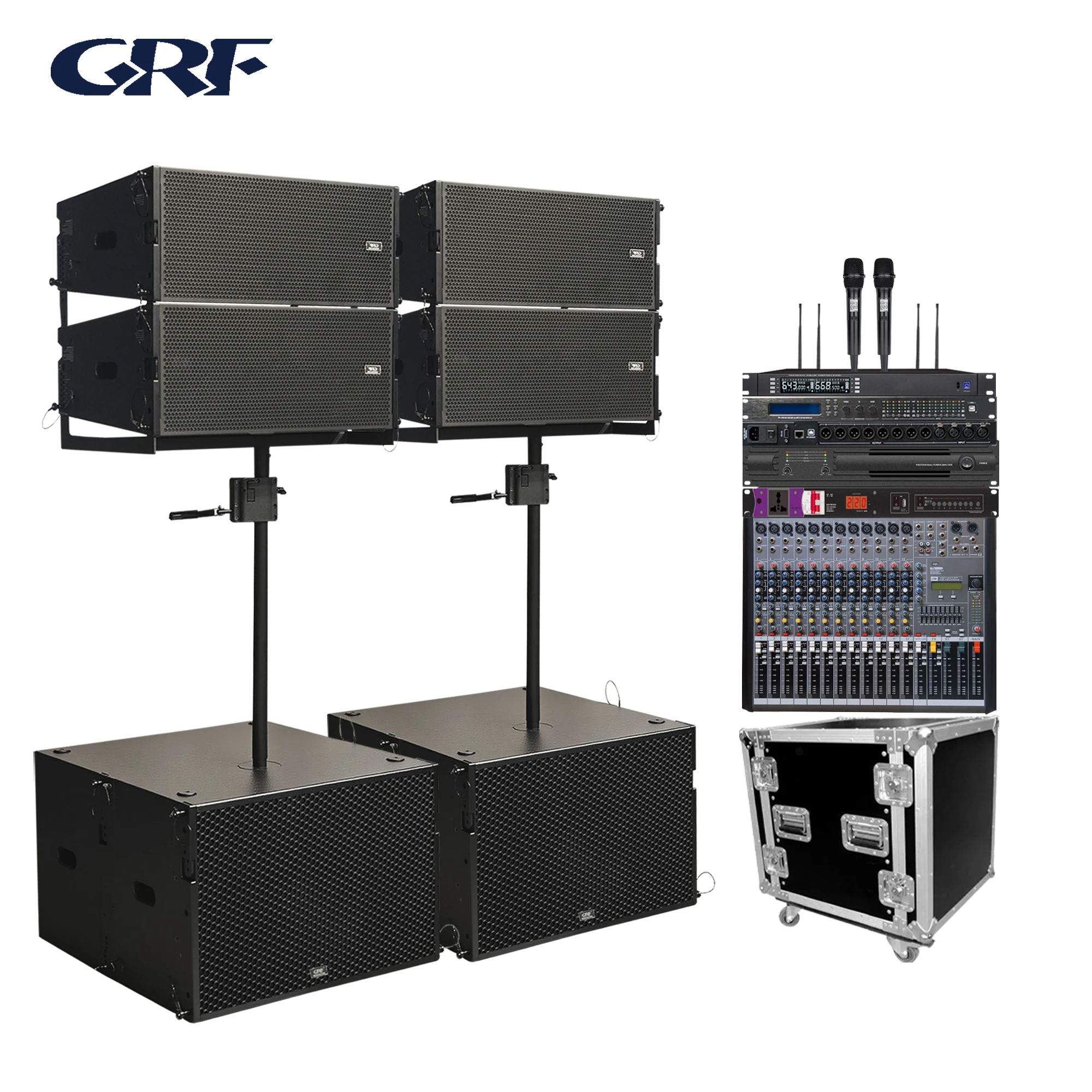 Professional Customized Double 10 Inch 2 Way Line Array Speaker 18 Inch Bass Pro Audio Speakers System For Party Events
