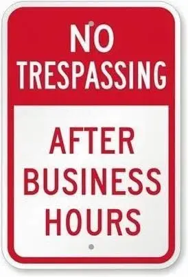 Y1,HAIMAX Retro Vintage Metal Signs 8x12 No Trespassing After Business Hours Cafe Garage Pub Bar Farm Tin Sign Decor-aluminum