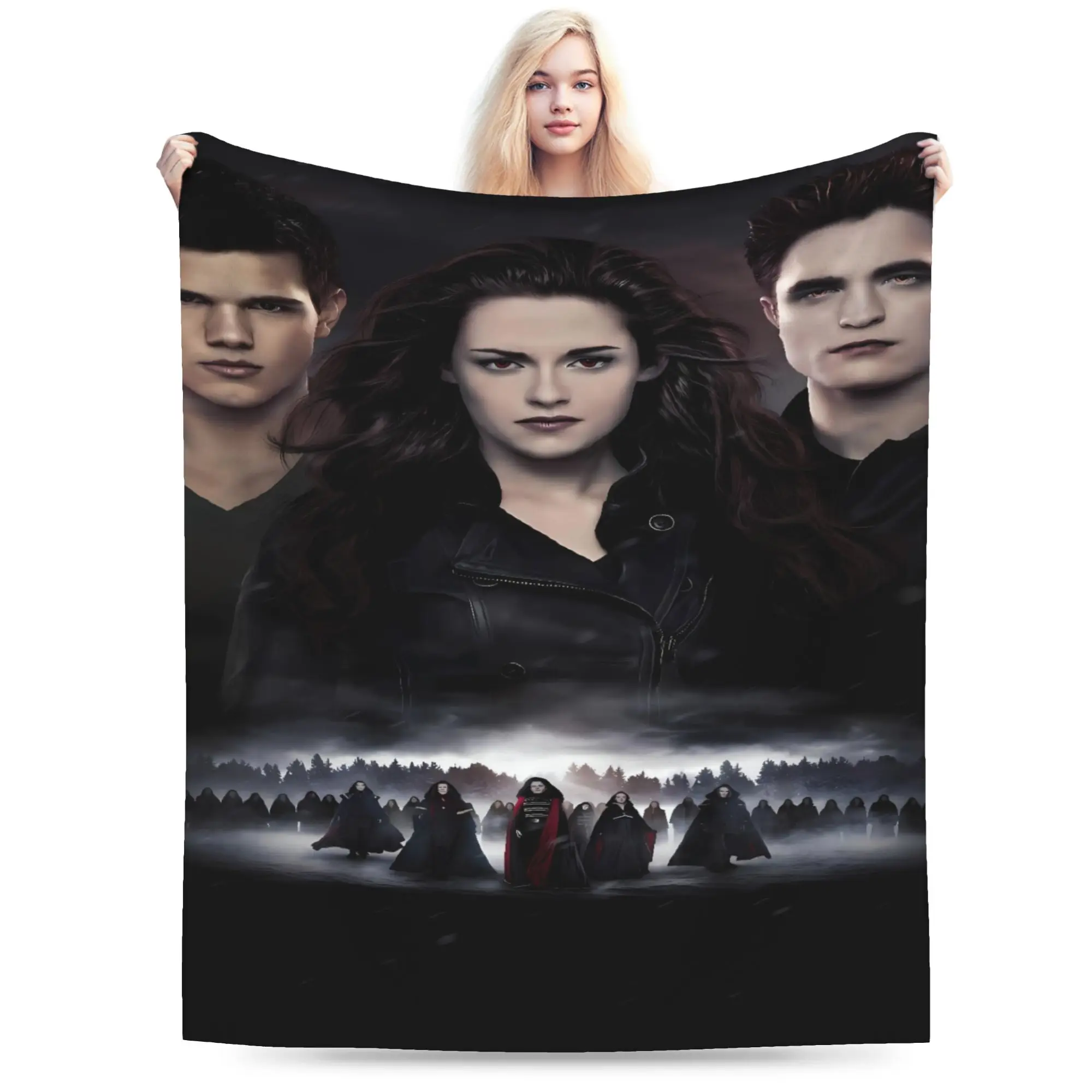 3D The Twilight Saga Edward Bella 8 Blanket Quality Soft  Throw Blanket Winter Airplane Travel Bedroom Novelty Bedspread
