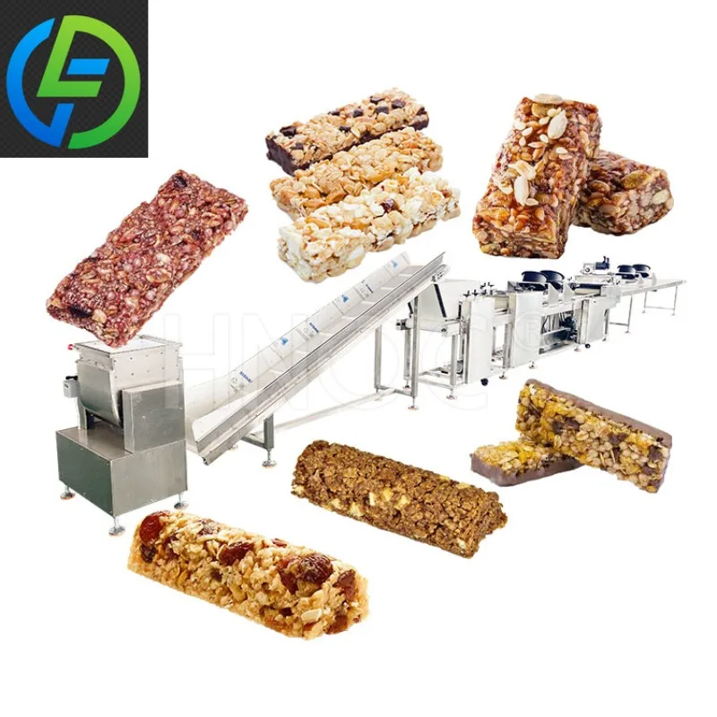 Commercial Nut Bar Production Line Automatic Cereal Bar Making Forming And Cutting Equipment Customized