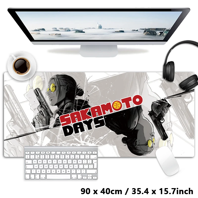 Hot Anime Taro Sakamoto Days XXL Large Gaming Mouse Pad Non-slip Office Keyboard Mats Desk Mat Mousepad