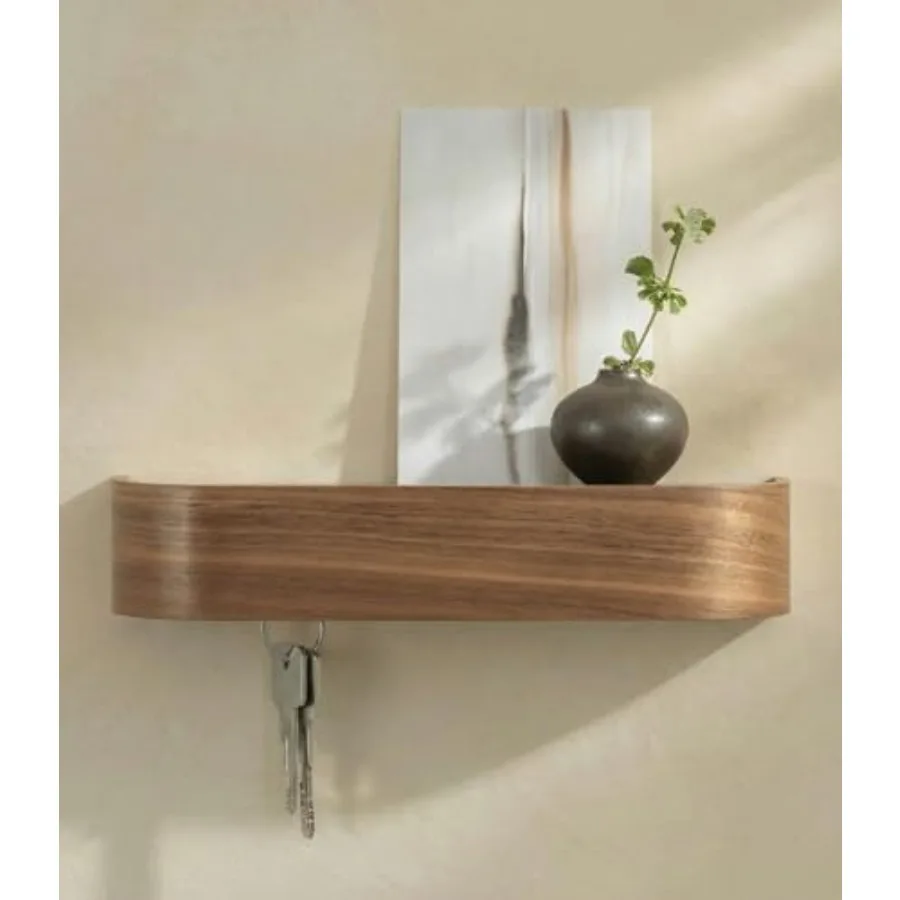 

Key Holder 'Toke' Minimalist Key Hook Design from Berlin Modern Key Holder Wall Mount with Wooden Shelf Key Rack for Wall as En