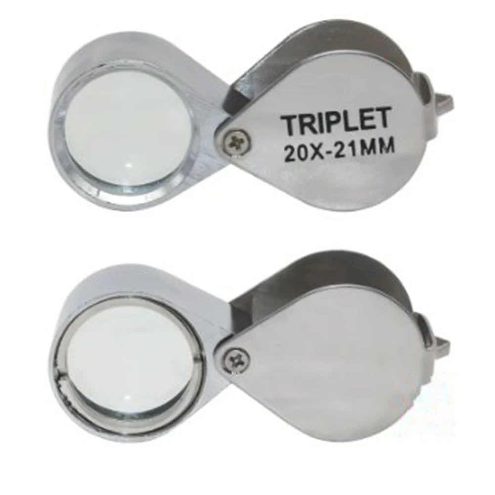 20x Magnifier Jewellers Loupe Protective Storage Box Tiny And Portable Watch Making Attach To Neck Chain Glass Lens