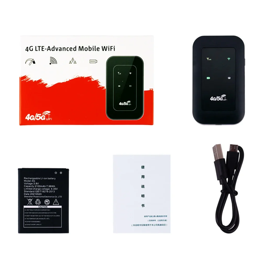 4G LTE Router Pocket WiFi Repeater Signal Amplifier Network Expander Mobile Hotspot Wireless Mifi Modem Router SIM Card Slot