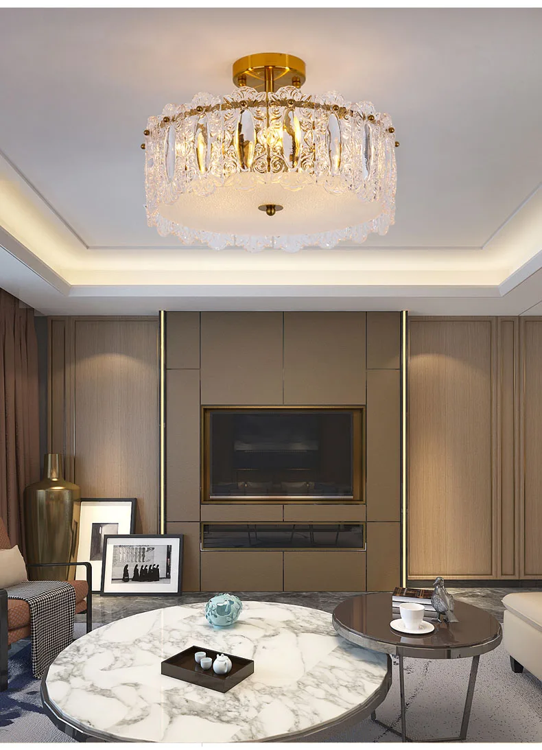 フランスのスタイルのガラスの天井ランプ,モダンな豪華なデザイン,屋内