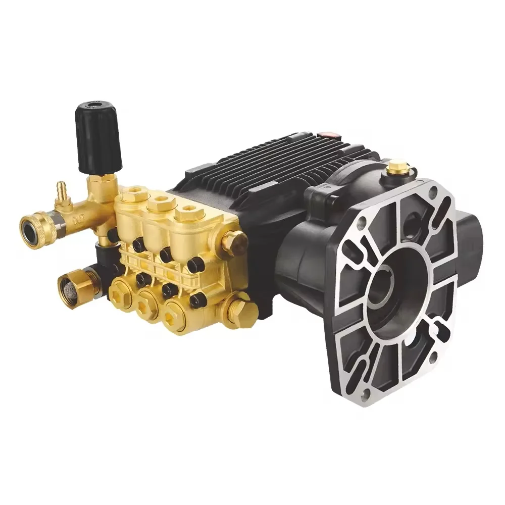 High Pressure Washer Pump DBD-G2 Brass Triplex Plunger Pump 248Bar 3.8-4.4GPM Hollow shaft 25.4mm for Gasoline Washing Machine