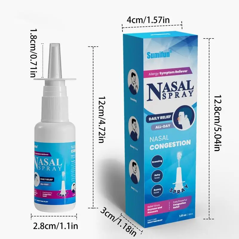 Nasal Spray 30ml Nasal Spray Decongestant Moisturizing Nasal Spray Pure Sea Water For Dry Nose Stuffy Nose Relief Nasal