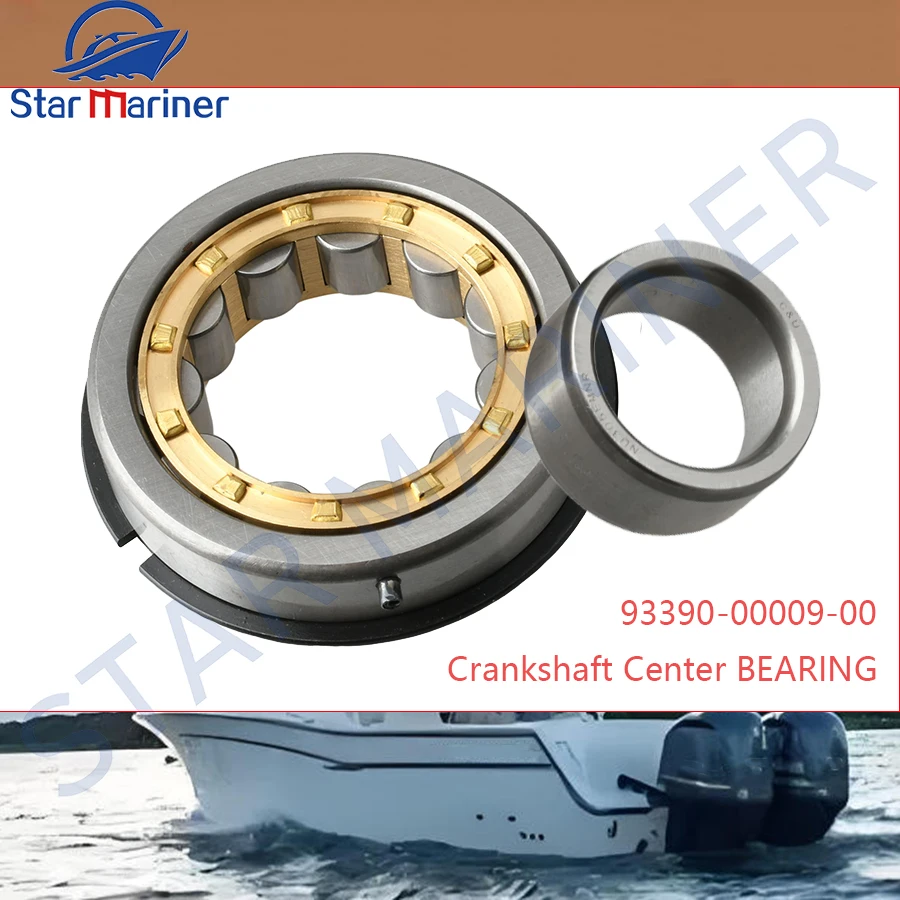 Crankshaft Center BEARING 93390-00009-00 For YAMAHA Outboard Motor 2T 20HP 25HP 30HP 93390-00009 BAOT Engine Replaces Parts