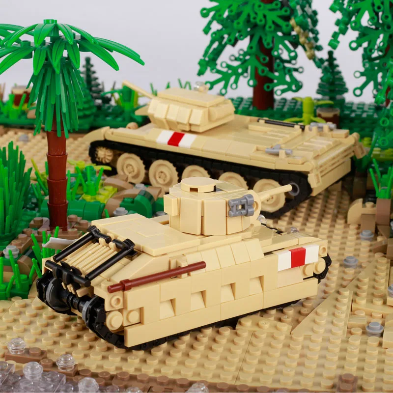 WW2 Military Tank Weapons Building Blocks Toy MOC German US Soldier Armored Car Cannon Truck Vehicle Bricks Toys Boys Gift