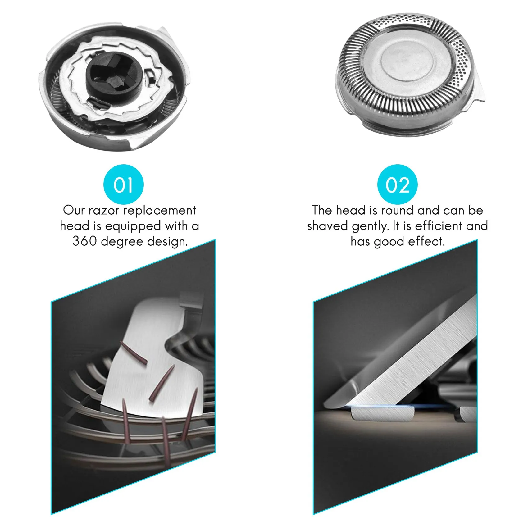 4 Stuks Vervanging Elektrische Scheerapparaat Heads Voor Philips SH50 Serie 5000 S5085 S5050 S5000 S5010 S5380 Scheermesje