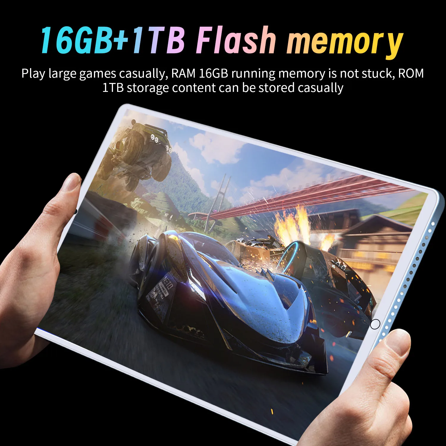 5G 2024 New Global Version 10.1 inch Tablet Android 16GB Ram 1TB Rom Android 12.0 Dual SIM 10 Core Bluetooth tablet PC Network