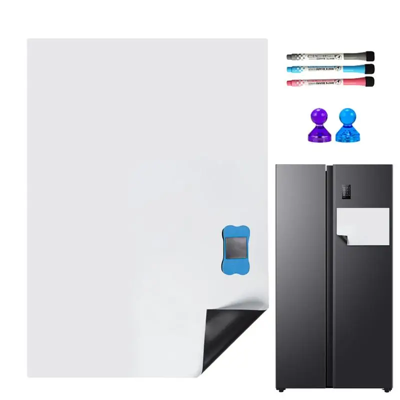 

Magnetic Whiteboard Sheet Self-Adhesive Refrigerator Whiteboard Sheet Multipurpose Whiteboard For Home Kitchen School Classroom