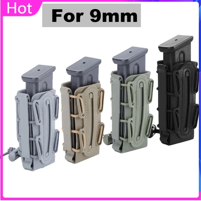 

9mm Tactical Magazine Pouch Molle Pistol Mag Carrier Holder with Belt Clip Hunting Shooting Fast Single 5.56 7.62 Mag Pouches