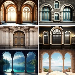 Bonvvie Palace Interior Photography Background Arch Window Fantasy Palace Interior Children Adult Portrait Backdrop Photo Studio