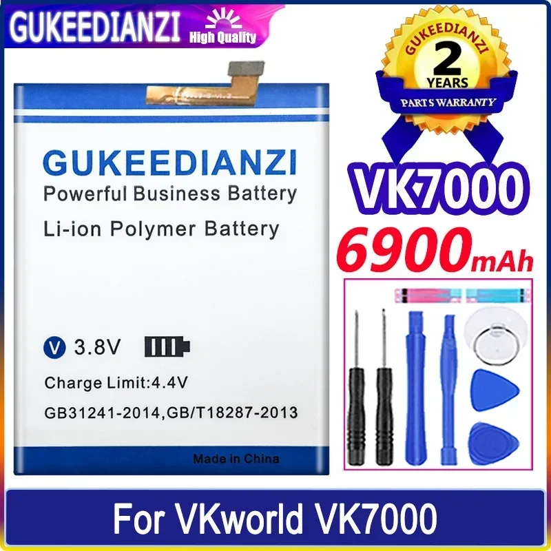 

Сменный аккумулятор GUKEEDIANZI VK 7000 6900mAh для VKworld VK7000 4G LTE IP68 батареи