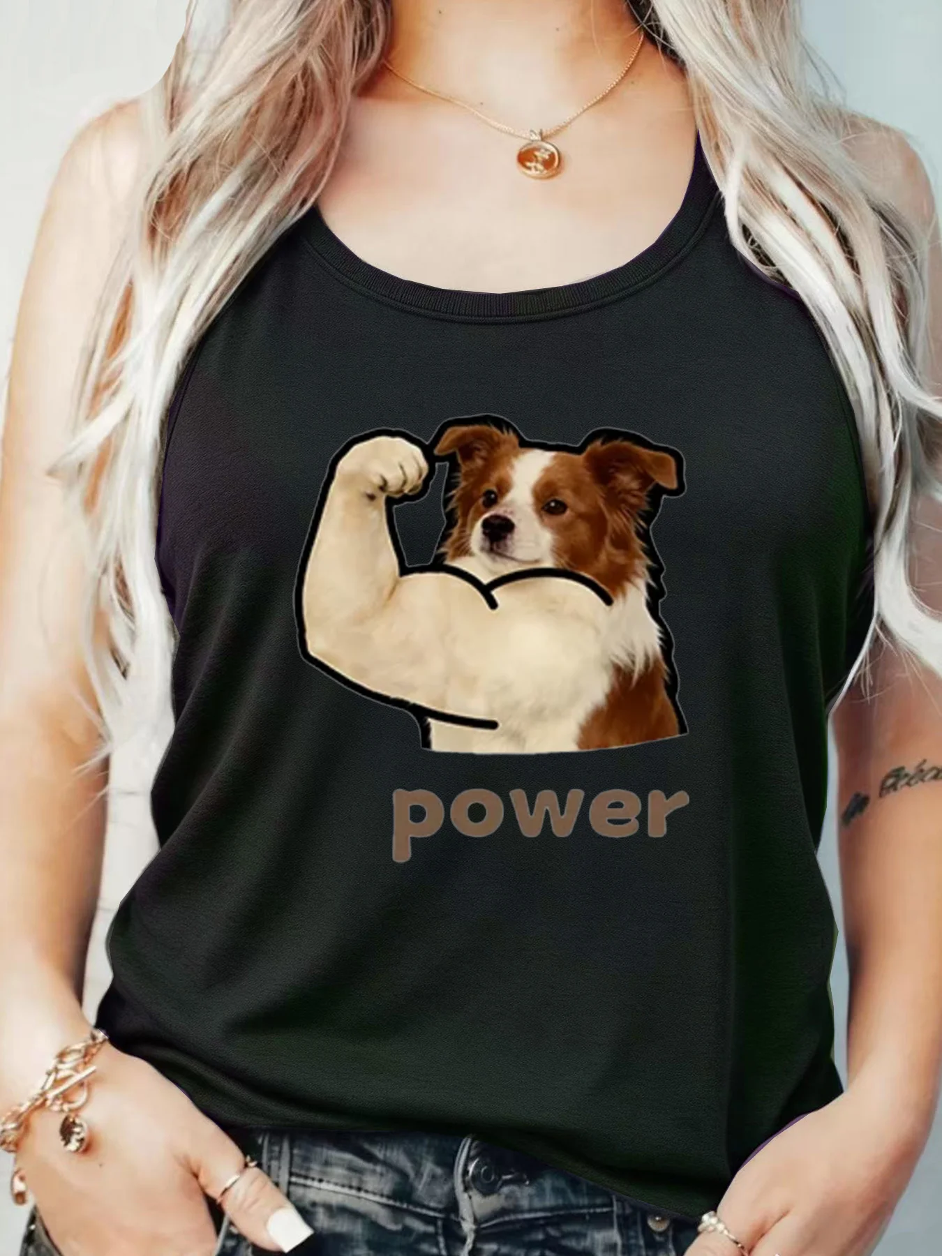 

Loose Fit Printed Pocket T-Shirt for Women with Ribbed Collar round Neck 1-8XL plus Size Comfortable Casual Vest