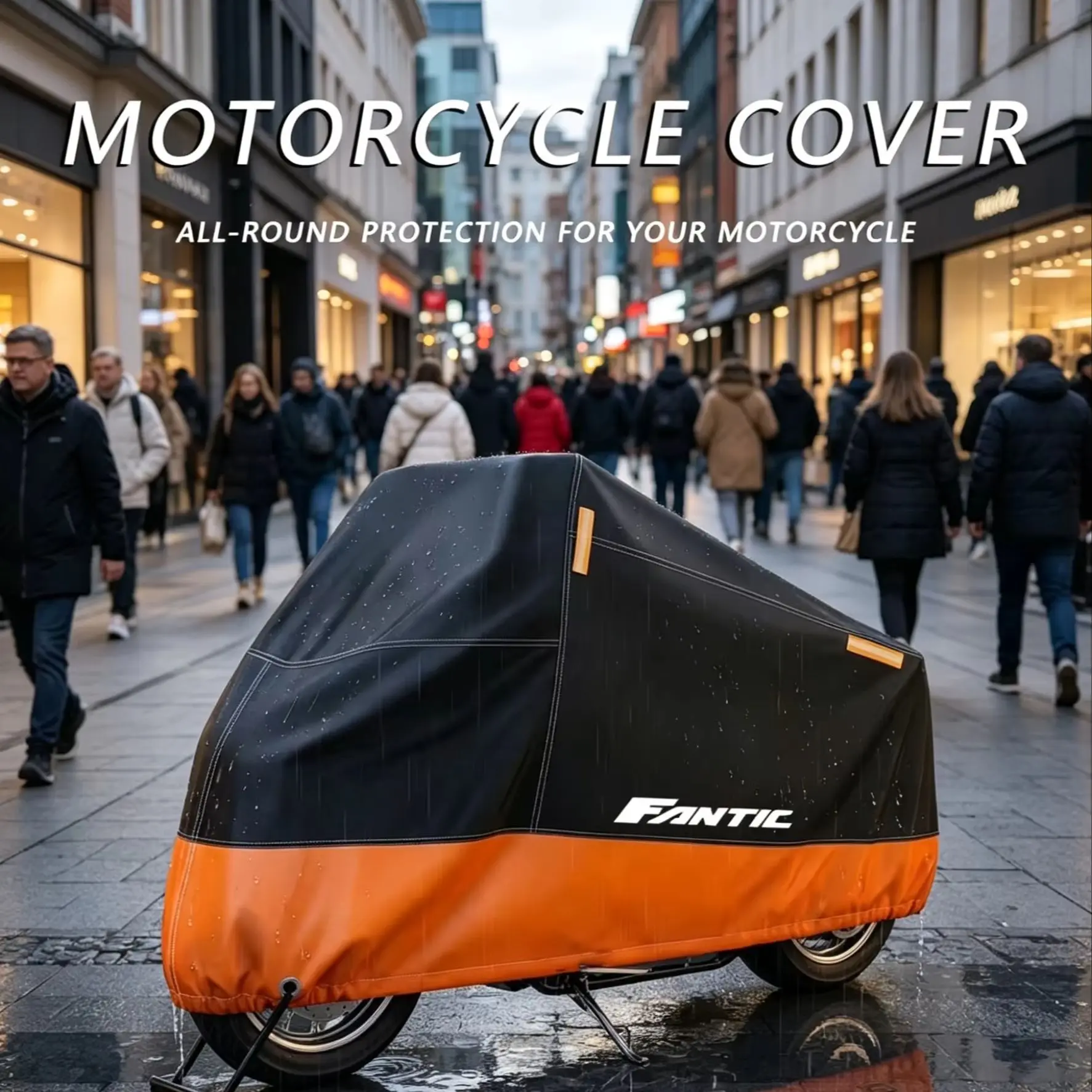 

For Fantic Caballero FLAT TRACK 125-500 & RALLY XE5 – Rainproof Waterproof Cover, Heavy Duty Polyester, UV Outdoor