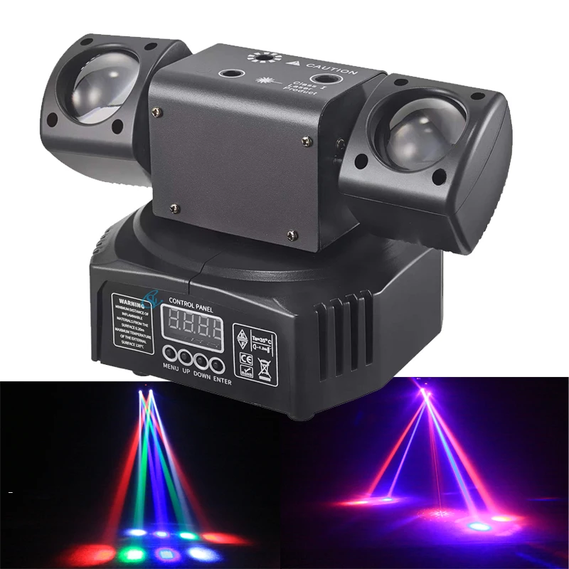 LED 36W Colorful Beam Moving Head Lights RG Laser Golden Strobe Effect Stage Bar Disco Lighting DMX Remote Control For Party