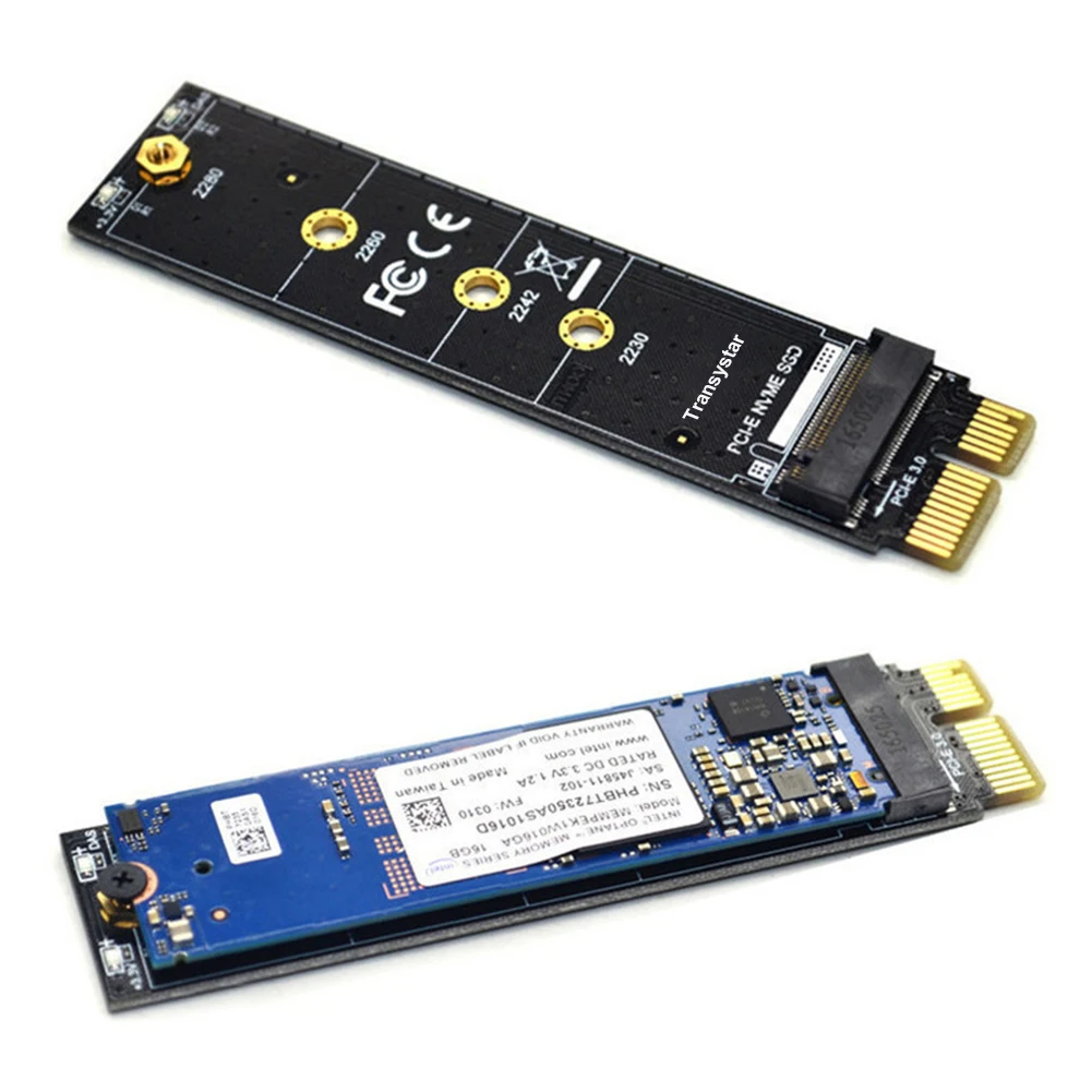 PCIE to M2 Adapter NVMe SSD M2 PCIE X1 Raiser PCI-E M Key Connector Support 2230 2242 2260 2280 M.2 SSD NVMe Adapter