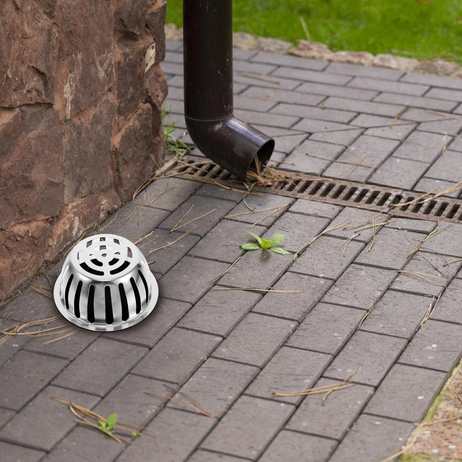 الفولاذ المقاوم للصدأ شرفة غطاء لبالوعة بالأرضية غير انسداد مكافحة حجب سقف خارجي شرفة غطاء ثقب الصرف معدن دائم #4