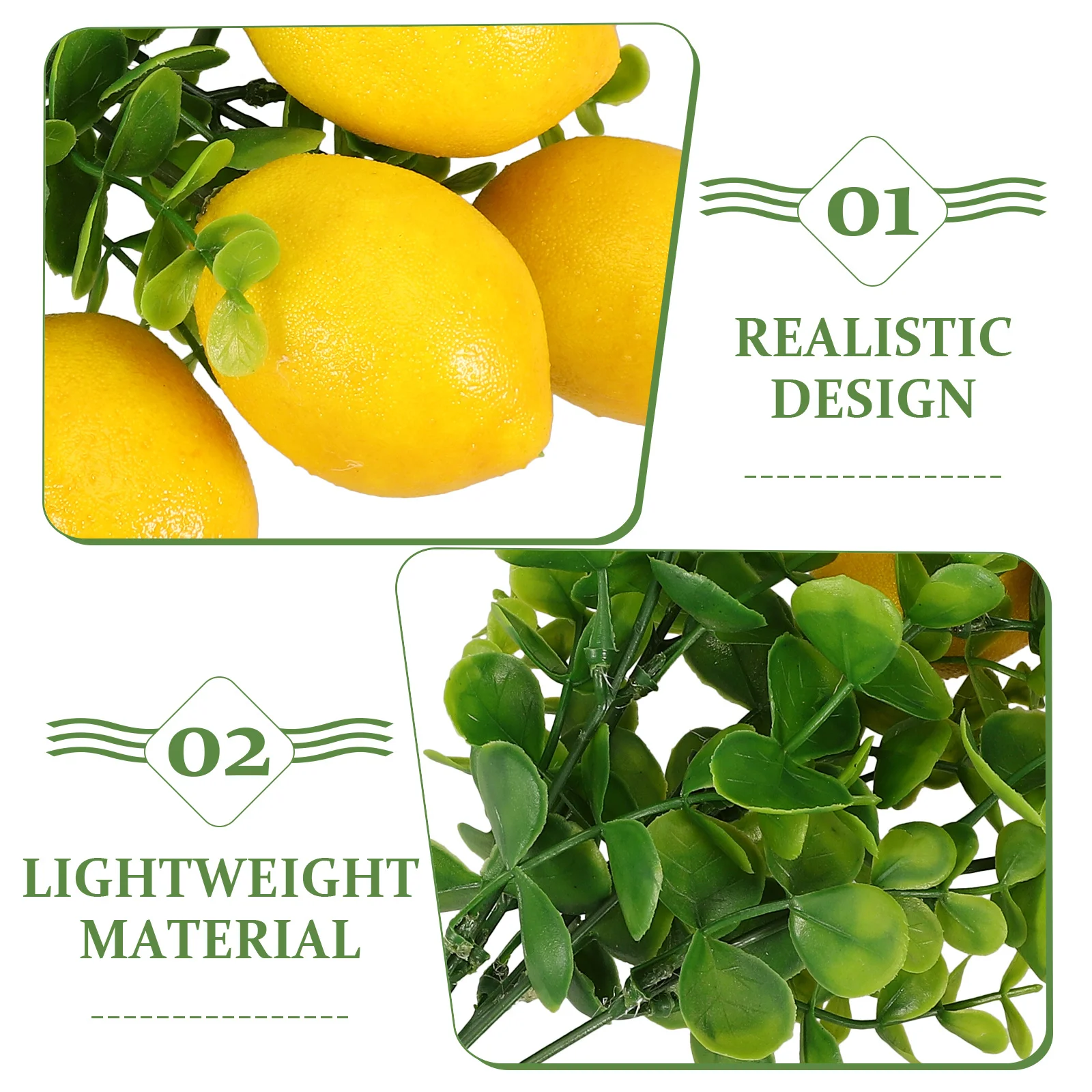 

Simulated Lemon Branch Artificial Stem Fake Lemons Vase Centerpiece Bouquet Summer Party Decoration Artificial Lemon Tree Stem