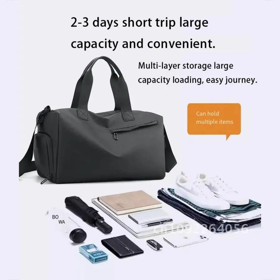 1 Piece Sports Bag, Fitness Bag for Men and Travel Bu Short-Distance Separation Bag, Dry Capacity and Swimming Wet Large