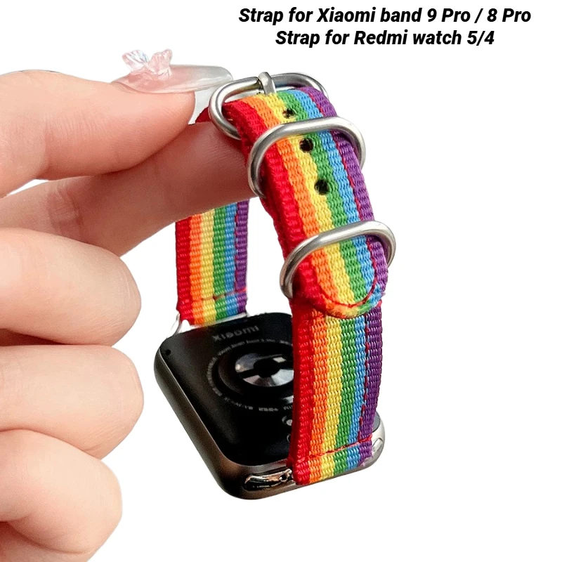 

Nylon strap for Xiaomi band 9 Pro Sport Correa Bracelet Woman Man watchband for Redmi watch 5/4 Smartwatch Wristband