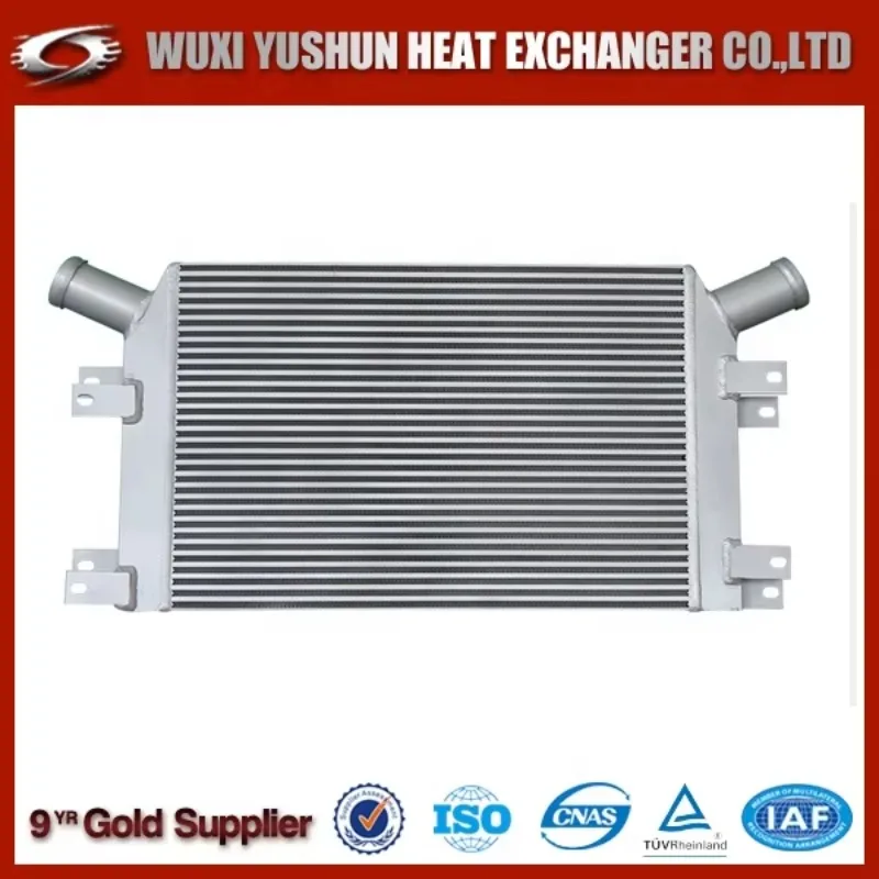 Customized Yushun Aluminum Plate Bar Cooler Radiator For Crane ISO9001 Quality Heat Exchanger Function