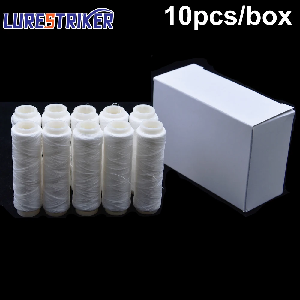 10pcs/box PJ-1/2/3/4/5/7 High Tensile Polyester Bait Elastic Thread Spool Sea Fishing Bait Elastic Fishing Line Bait