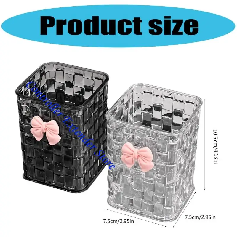 N84B Pencil Cup Multipurpose Desk Pen Organizers Tabletop Makeup Brush Storage Box